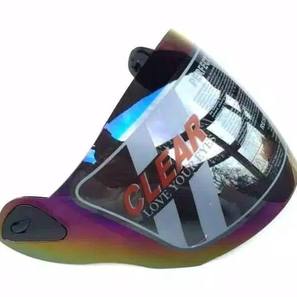 Kaca Helm Nhk R6 Iridium Sier Dan Pelangi