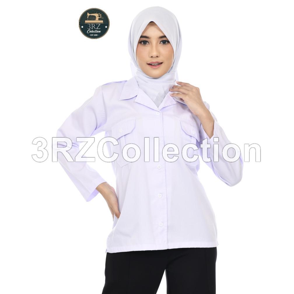 Promo Baru Baju Dinas Putih Pns Wanita Kemeja Pdh Putih Pns Cewek Kemeja Putih Pns Wanita Baju Putih