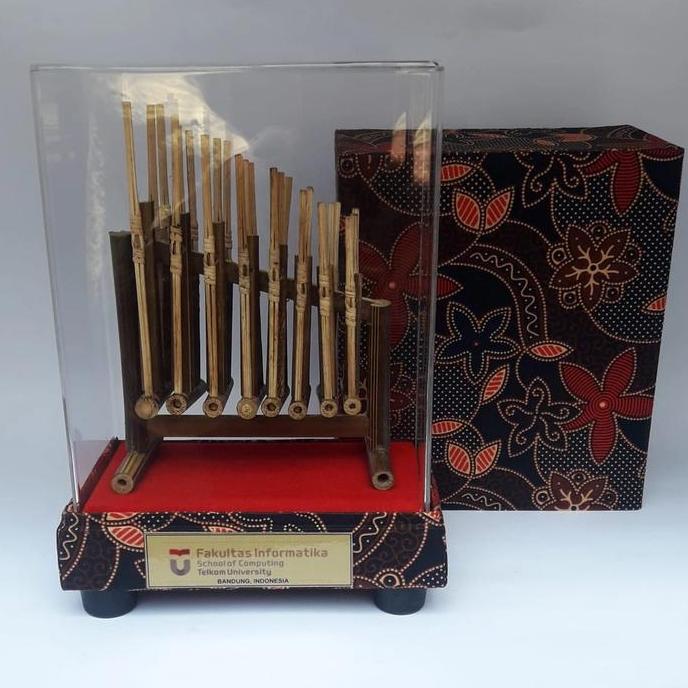 TERLARIS Souvenir Alat Musik Sunda Miniatur Angklung Angklung Bambu