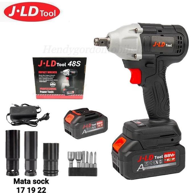 Grosir Jld Cordless Impact Wrench 48S Brushless Impact Baterai 350N.M Impact Pembuka Baut 88Vf Impac