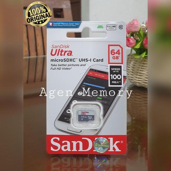 Memory Card MicroSD MIcro SD Sandisk Ultra Class 10 64GB 64 GB