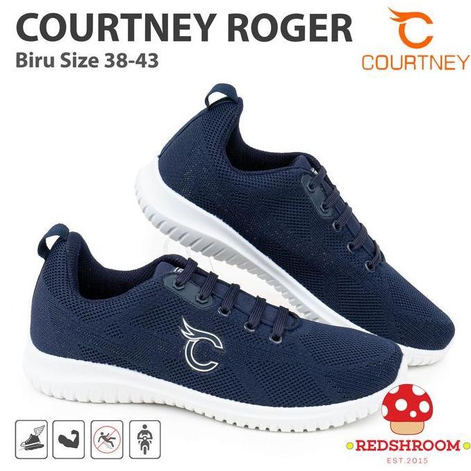 Sepatu Ardiles Courtney Roger Biru - Fashion Casual Pria Shoes Sneakers Hitam Kasual