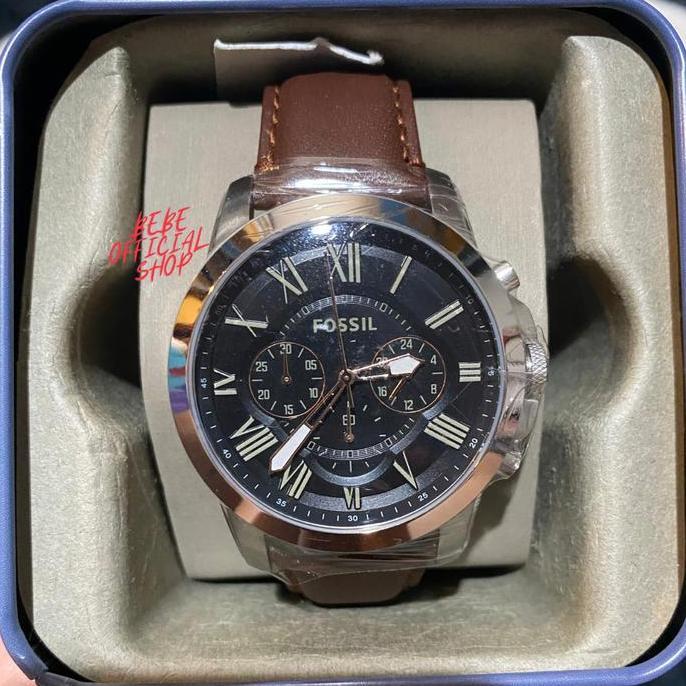 54. [Original] Jam Tangan Pria Fossil Fs4813 Grant Chronograph Brown