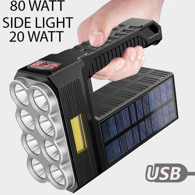 SENTER LED GAGANG 80W + 20W / SENTER LED CHARGEABLE / SENTER CAS LED