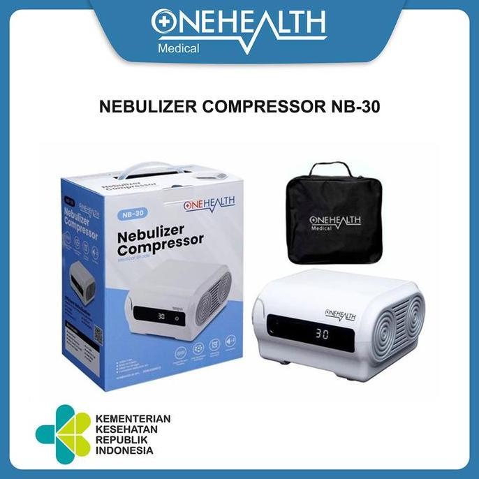 Onehealth Nebulizer Compressor NB-30 untuk Mengobati Penyakit Pernafasan, Asma, Bronkitis, COPD