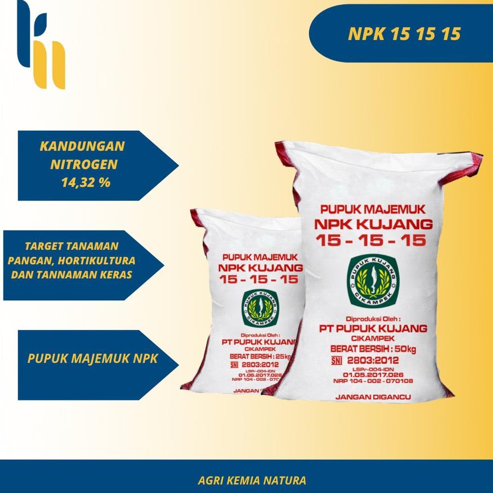 SURYA Pupuk NPK 15 15 15 - Pupuk NPK Kujang Repack 1 Kg Non Subsidi