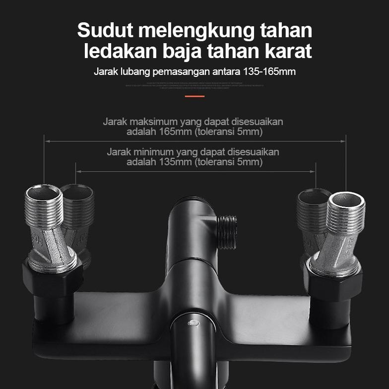 Lenodi Set Shower Kamar Mandi Set Panas-Dingin / 4 Fungsi Set Sower Kamar Mandi Tembaga Lengkap