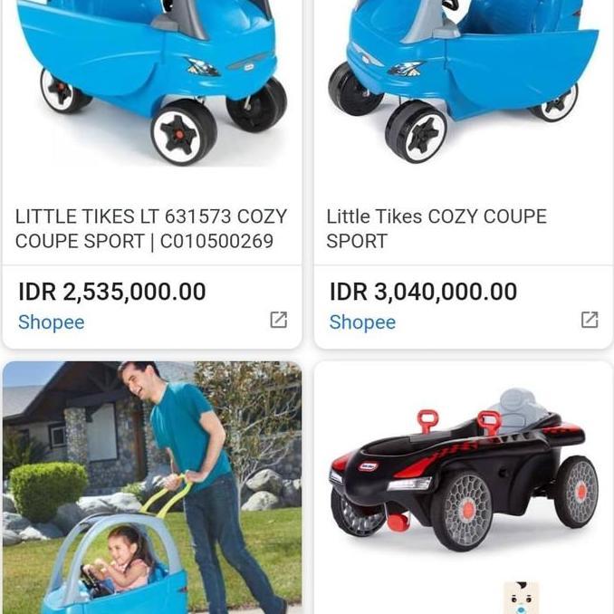 Mobil Dorong Little Tikes Cozy Sport Coupe Preloved Second bekas