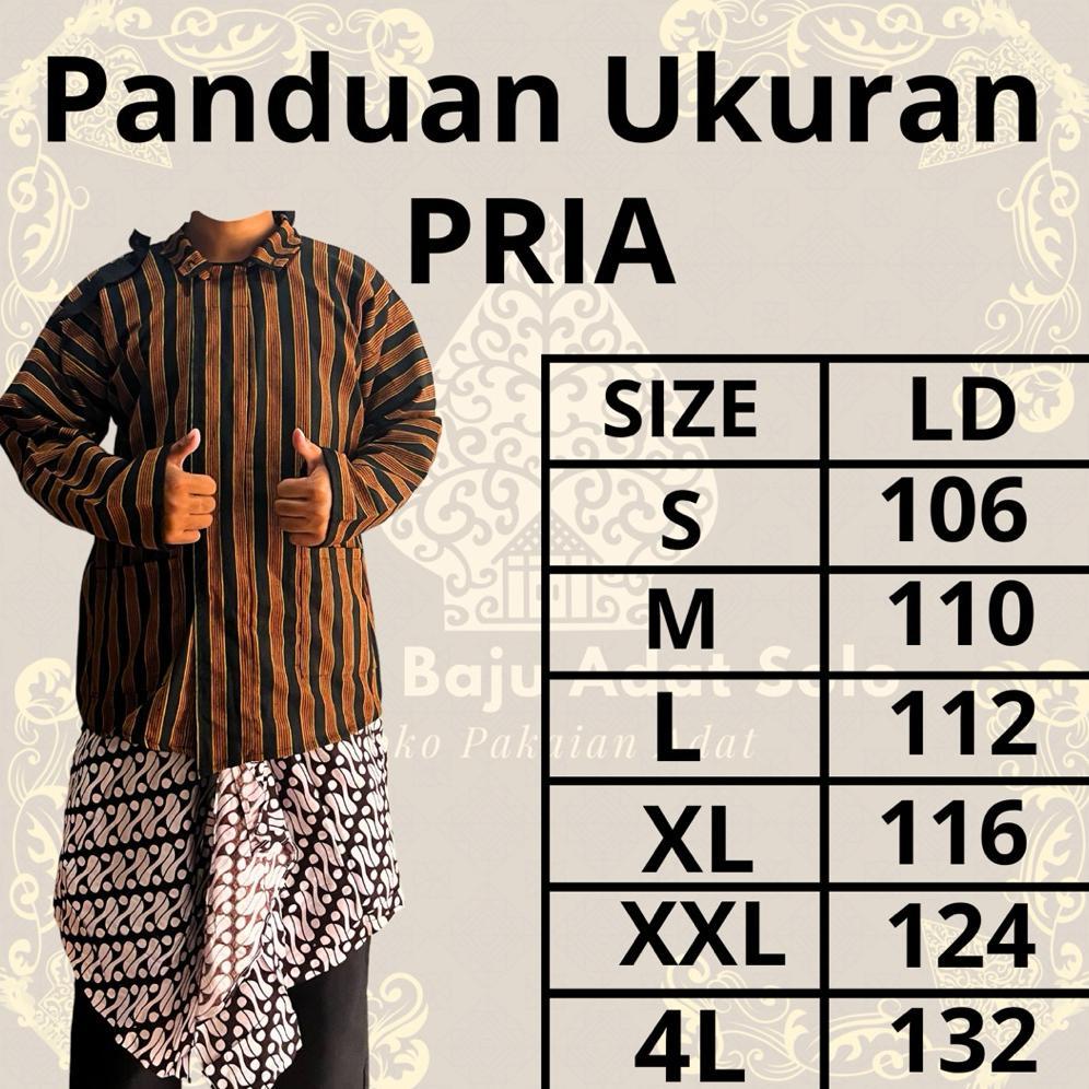 Diskon Ready Siap Kirim Baju Adat Jawa Lurik Dewasa Pria Baju Lurik Adat Jawa Dewasa  Baju Jawa Luri