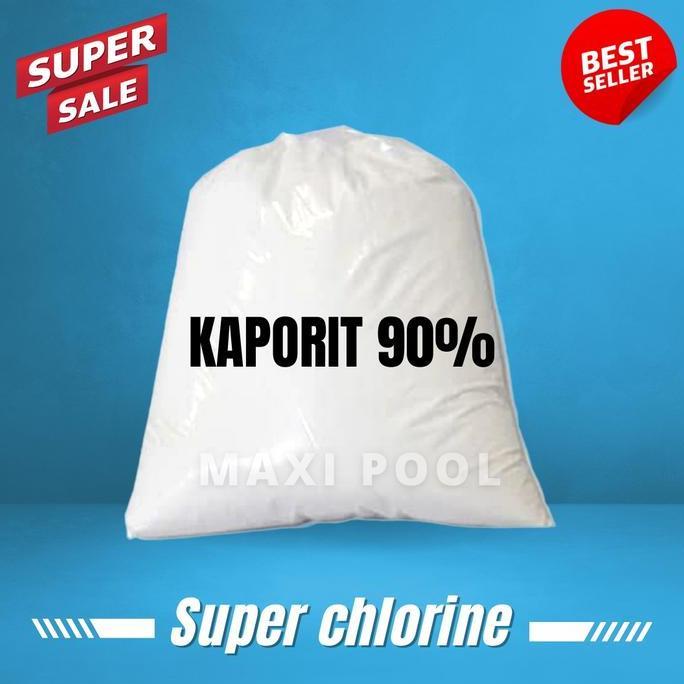 Kaporit bubuk 90% / Kaporit 90% / Obat Kolam Renang / Klorin 90%