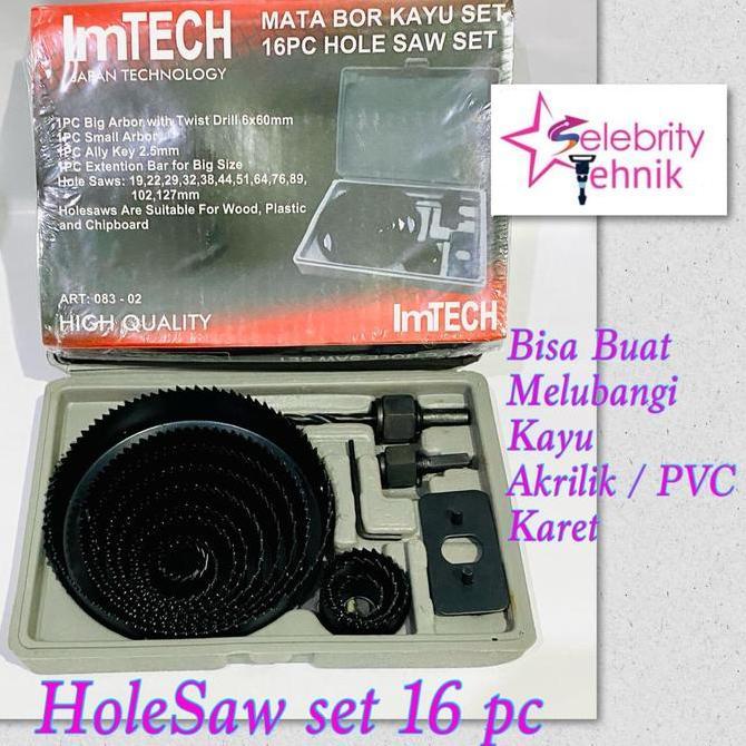 Hole Saw Kayu Set 16Pcs Hole Saw - 16Pcs Imtech