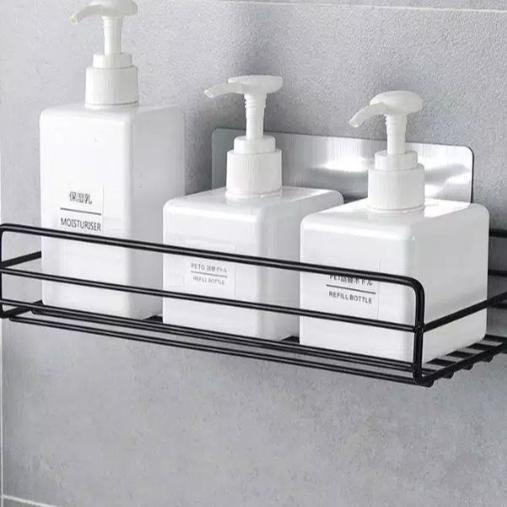 Rak Besi Kamar Mandi Tempel ( Include Tempelan) Dinding Persegi Rak Dapur Persegi Gantung Besi Serba