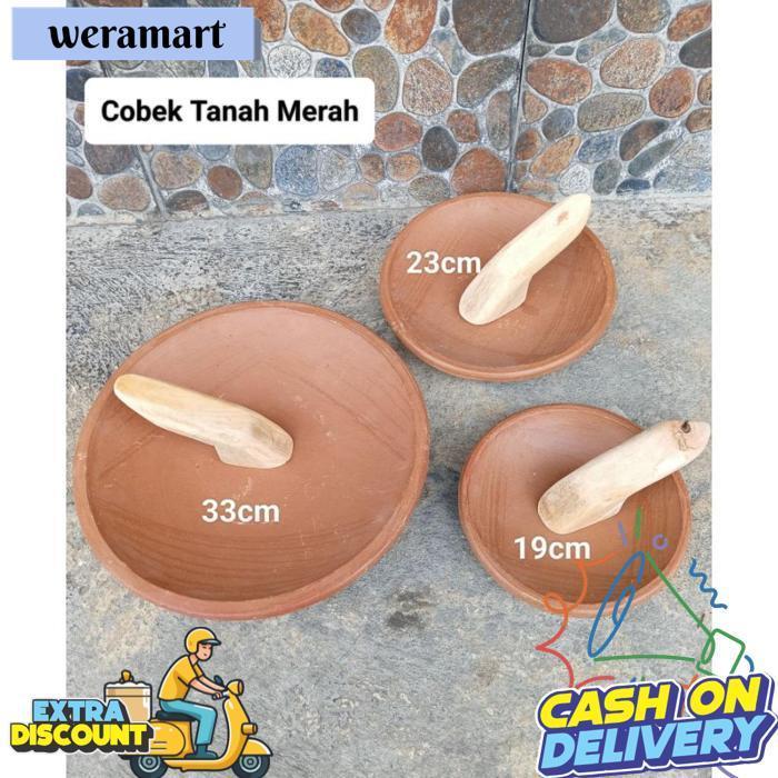Cobek Tanah Liat Merah 4/11