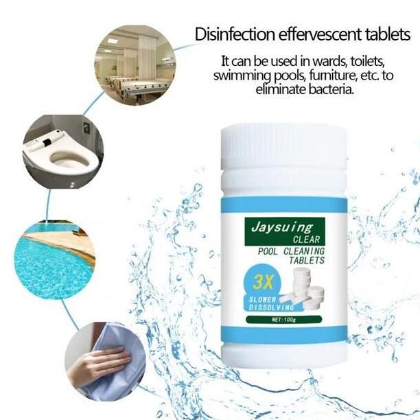 Chlorine Klorin Kaporit Tablet Disinfektan Pembersih Kolam Renang Spa