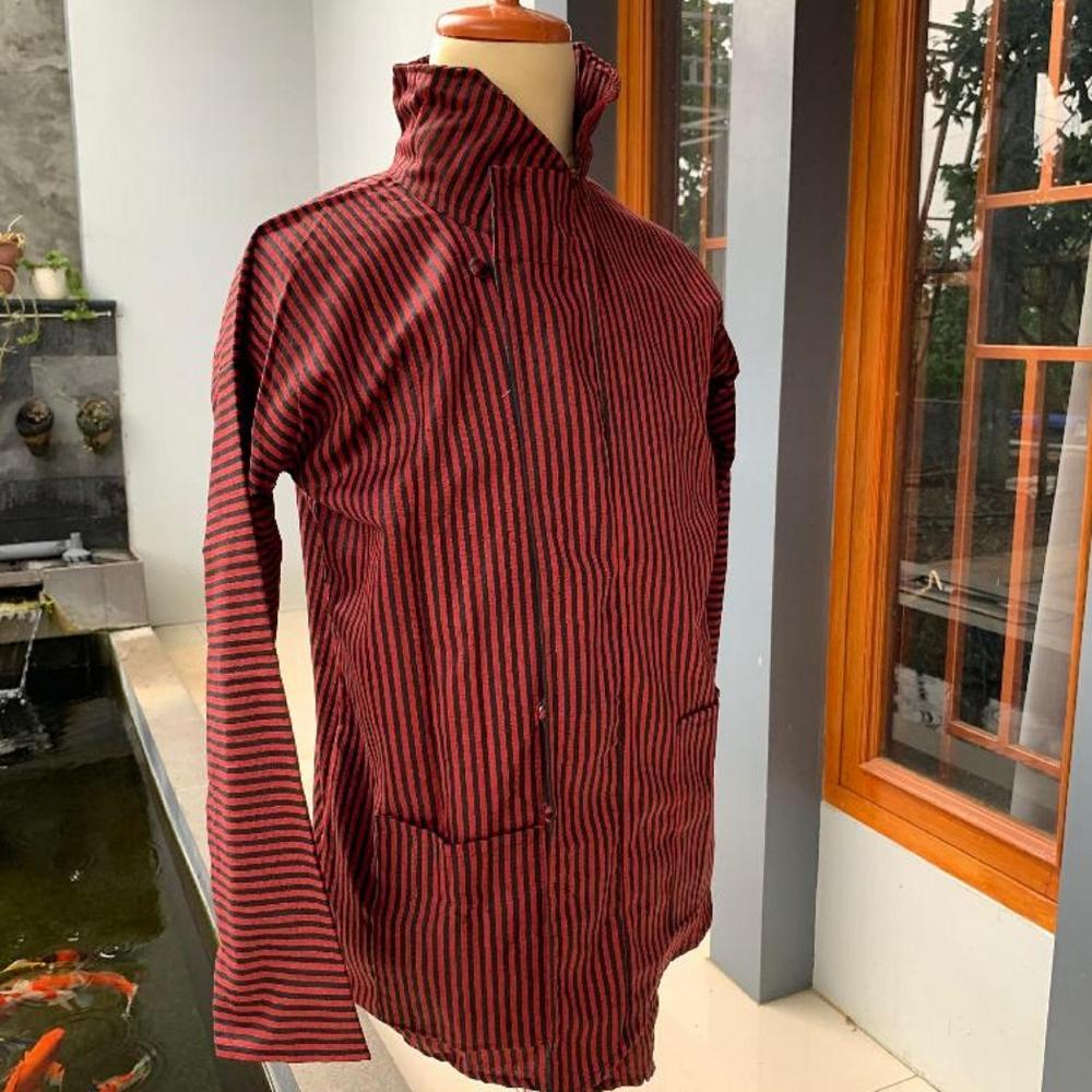 Free Ongkir Setelan Lengkap Baju Lurik Pria Dewasa Adat Jawa/Set Pakaian Tradisional Jogja/Ser Baju 