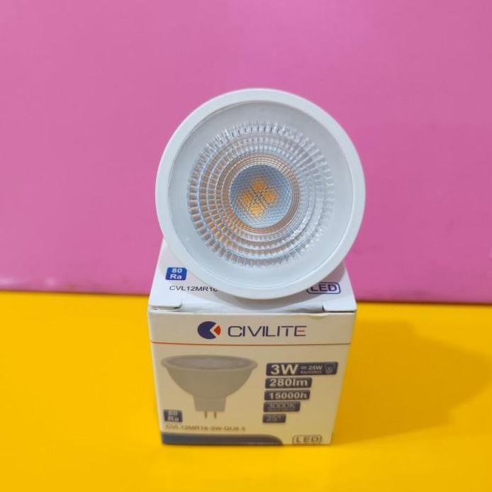 Ready  lampu mr16 3w civilite - warnwhite