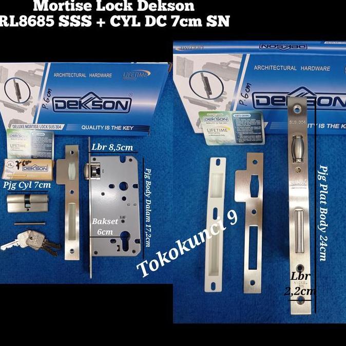 Body Kunci Dekson RL8685 + Cyl DC 70mm SN Kunci Pelor Komplit SUS304