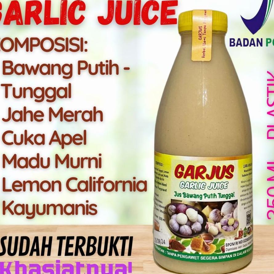 Jus Bawang Putih Tunggal, Lemon California, Cuka Apel, Jahe Merah, Madu Murni Dan Kayu Manis - Detox