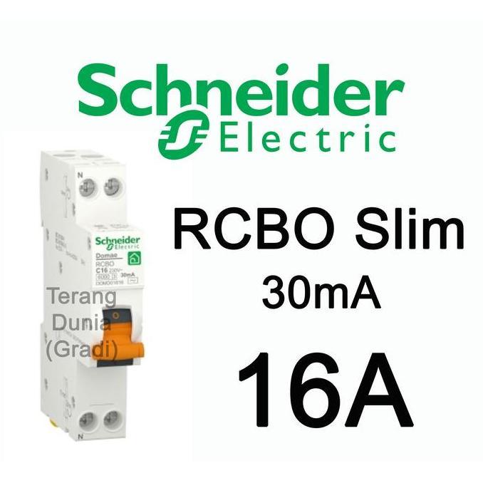 RCBO Schneider 16a DOMD01616 Schneider RCBO 16a Schneider RCBO Slim Domae 16a