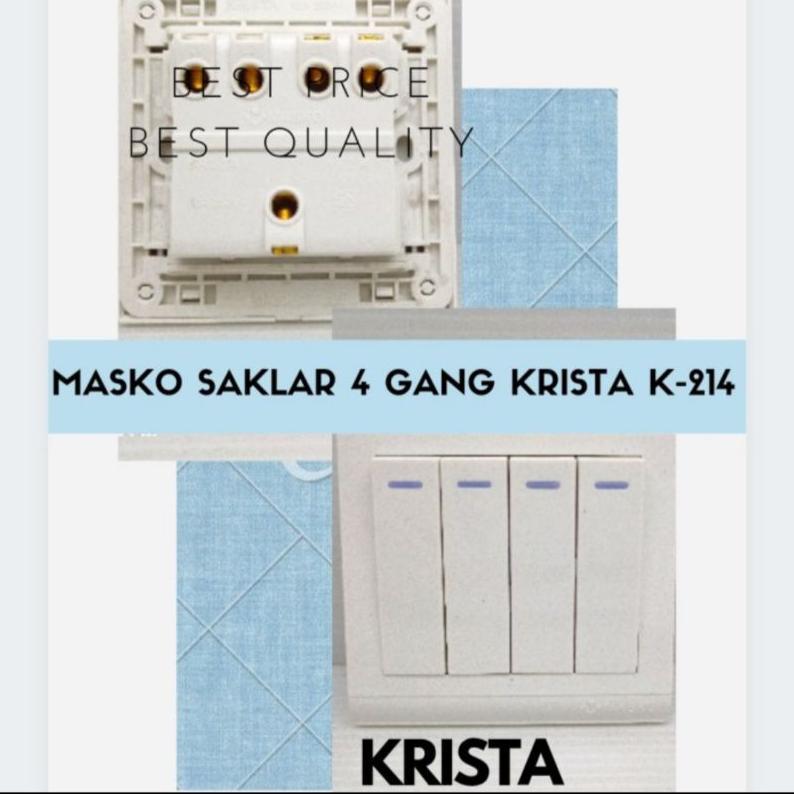 Masko Krista Putih Saklar 4 Gang K-214 Grosir Termurah