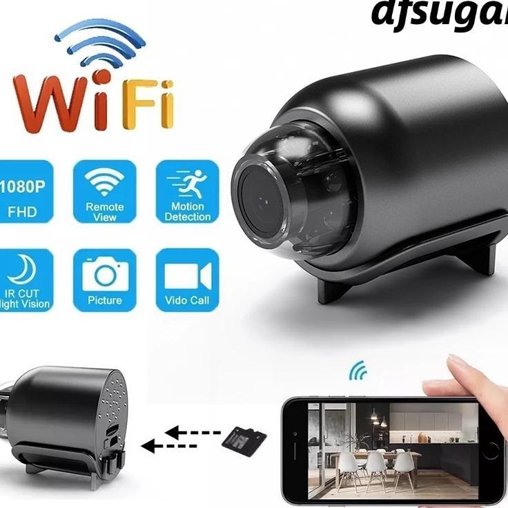 Kamera Mini Wifi Cctv Mini Tersembunyi Tanpa Kabel 1080P Cctv Wifi Jarak Jauh Lewat Hp Bluetooth Cam