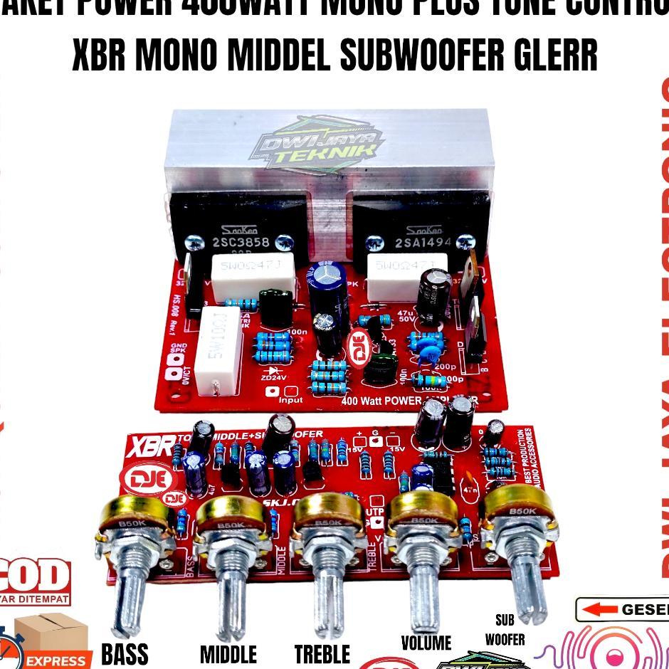 Paket Power Sanken 400Watt Mono Plus Tone Control Xbr Middel Subwoofer Gleer