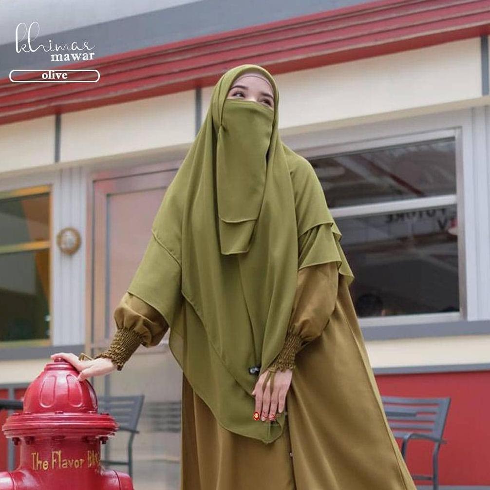 BEST SALE (PAKET) SEGIEMPAT INSTAN FREE CADAR 2 LAYER JUMBO KHIMAR MAWAR 2 LAYER