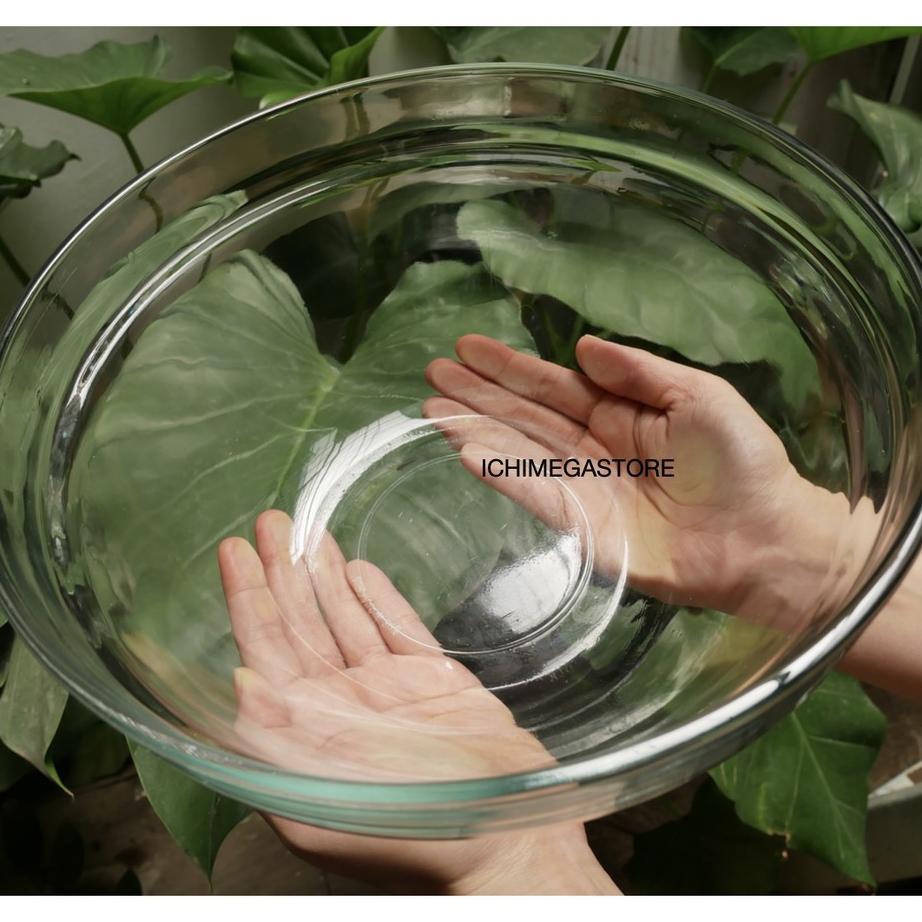 Ichimegastore Mangkuk Jumbo Sayur Kaca Besar Diameter Mangkok Sayur Mixing Bowl
