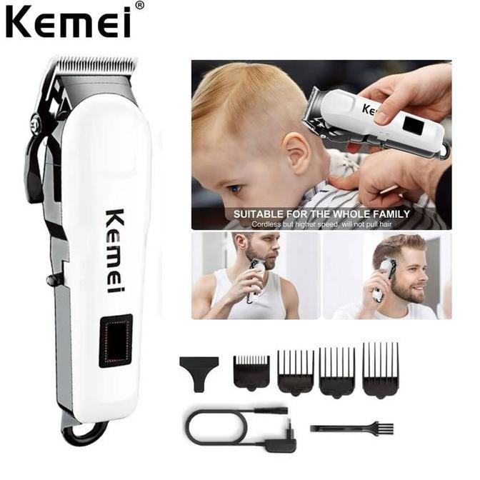 NEW MESIN CUKUR KEMEI KM-809B / ALAT CUKUR RAMBUT RECHARGEABLE ORI