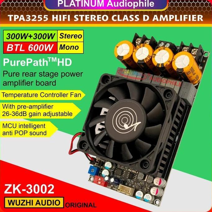 PODAMANS TPA3255 Amplifier Class D 600W Stereo / BTL Bridge Hifi HD Sound High Power Original Wuzhi 