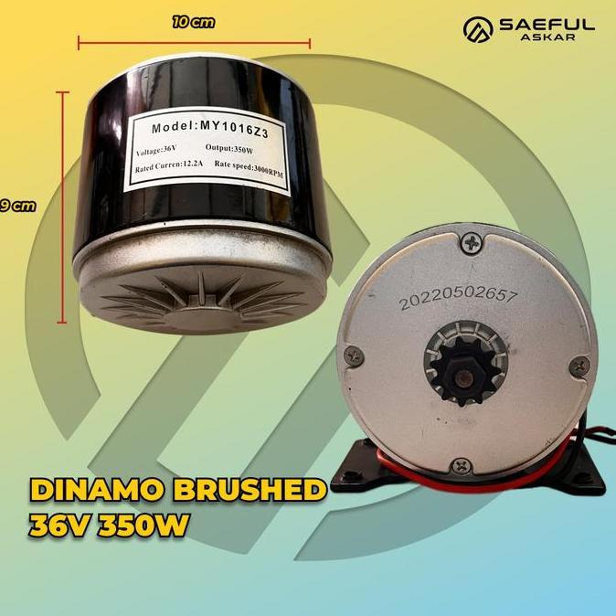 Dinamo Brushed 24v 36V 350W Scooter Electric Motor Skuter Listrik