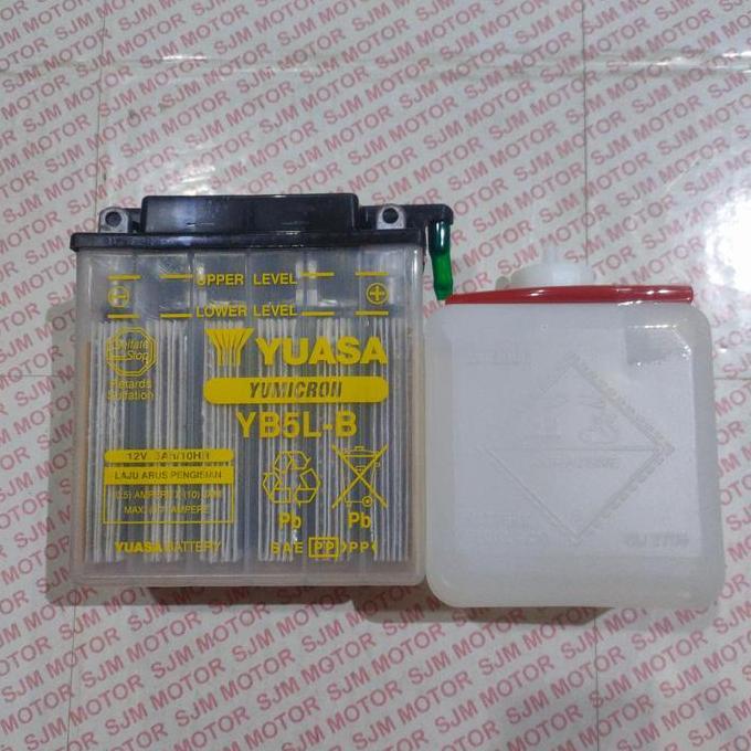 Ready AKI MOTOR AKI ACCU BASAH YUASA YB5L-B