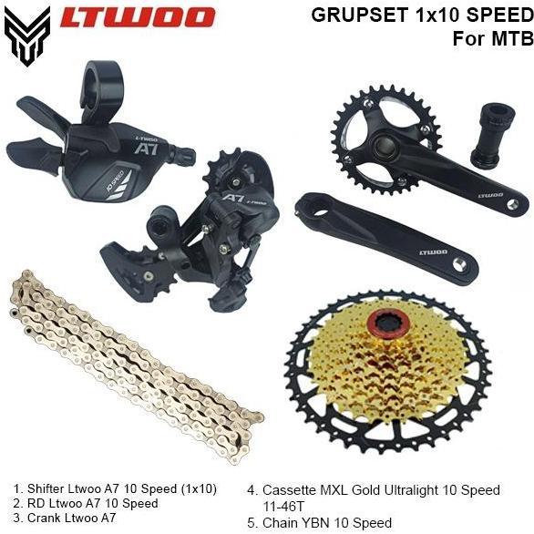 Lwtoo Groupset A7 Sepeda Mtb Downhill Fr 1 X 10 Speed