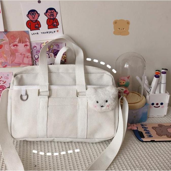 Ready  TB-03 tas sekolah jepang selempang wanita import seifuku bag leather
