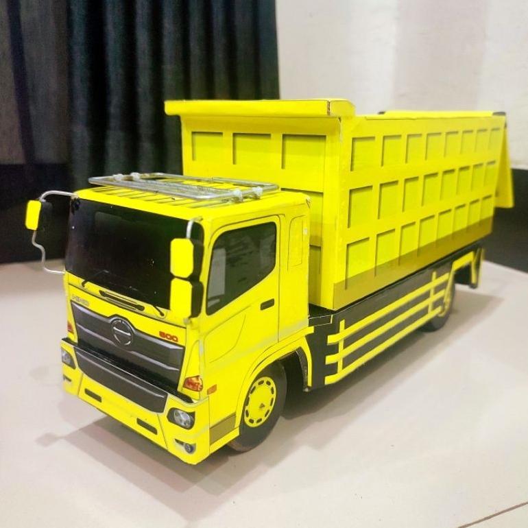 terbaru hino 500 dump muatan pasir mainan anak miniatur truk dump jungkit termurah