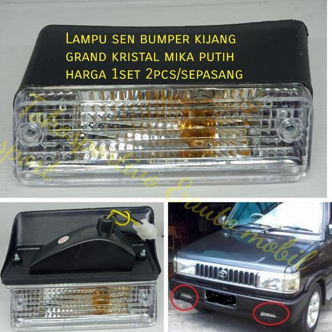 LAMPU SEN SEIN BUMPER TOYOTA KIJANG GRAND KRISTAL MIKA PUTIH KIJANG SIAP KIRIM