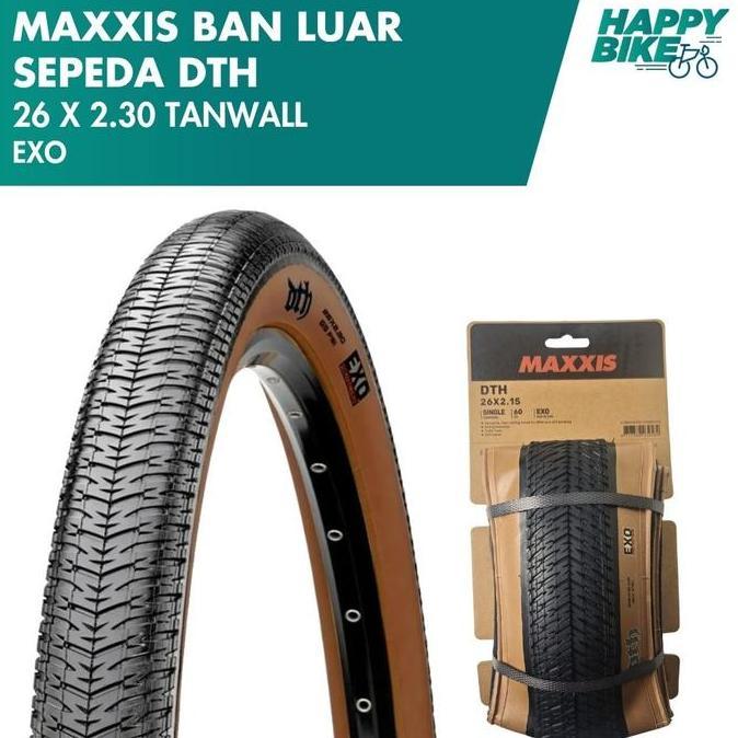 Maxxis Ban Luar Sepeda Dth Tanwall Skinwall 26 X 2.30 Exo 60 Tpi Bicycle Outer Tires Mtb Cross Count