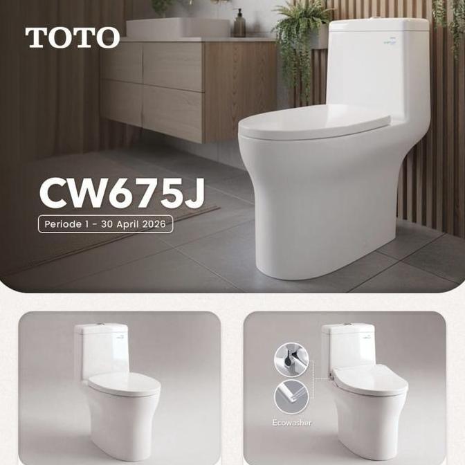 Ready CLOSET DUDUK TOTO CW675J / KLOSET DUDUK TOTO CW 675 J / TOILET TOTO CW675J