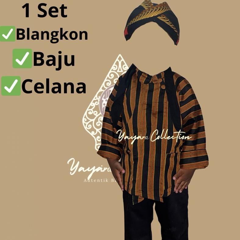 Best Seller Setelan Baju Surjan Lurik Anak Baju Lurik Adat Jawa Anak Baju Lurik Anak Anak Baju Surja