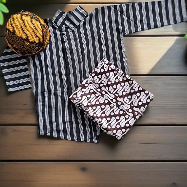 Free Ongkir Baju Surjan Anak Surjan Lurik Anak Baju Adat Jawa Anak Laki Laki Baju Lurik Solo Jogja