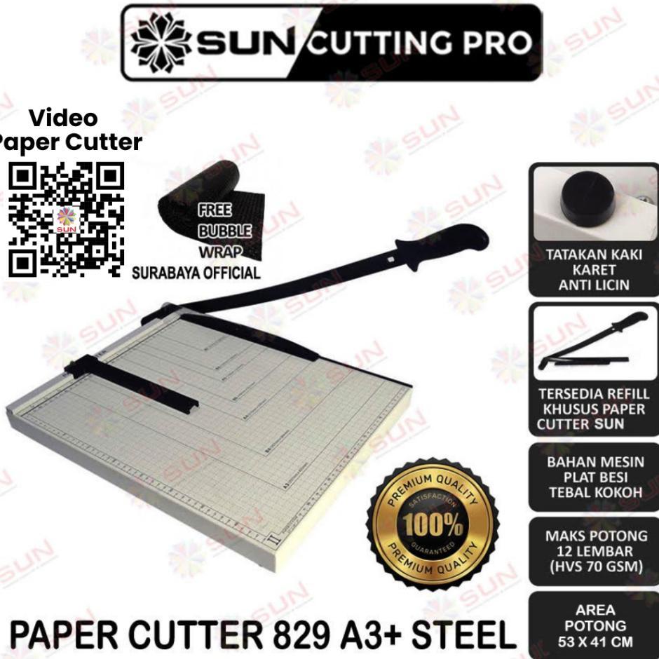 Paper Cutter A3 / A3+ ( Alat Potong /Mesin Pemotong Kertas Hvs, Sticker, Dos, Pvc Id Card, Yellow Bo