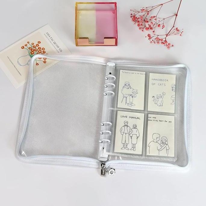 Binder Zipper A5 6 Ring Album Instax Foto Photocard Card Holder murah