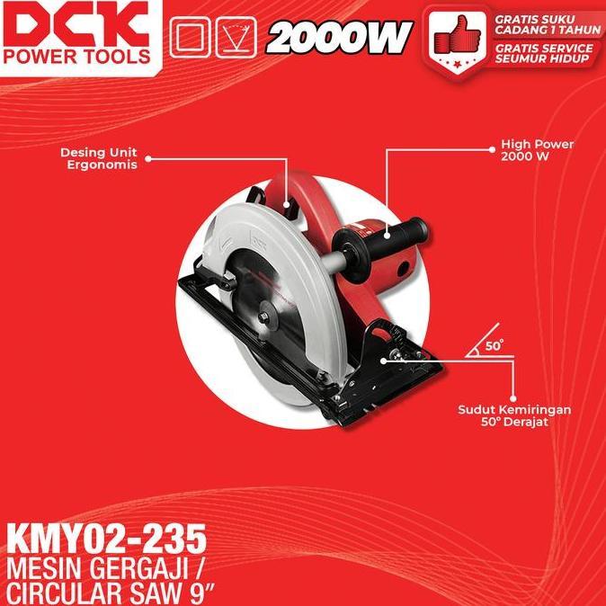 Dck Kmy02-235 Mesin Gergaji / Circular Saw 9"