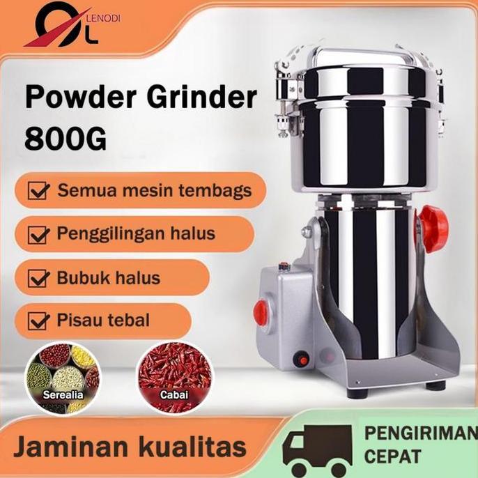 XIMVHE 800G mesin penepung listrik powder grinder Serbaguna Miller Mesin Penepung Bumbu Rempah / Tep