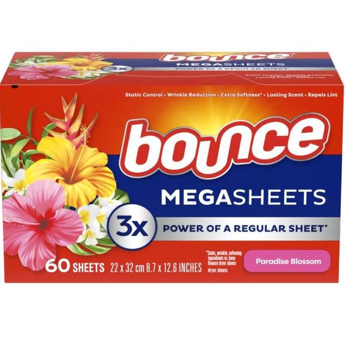 Bounce Lasting Fresh 60 Sheets Dryer Mega Sheet Anti Kusut Pengering Baju ORI USA