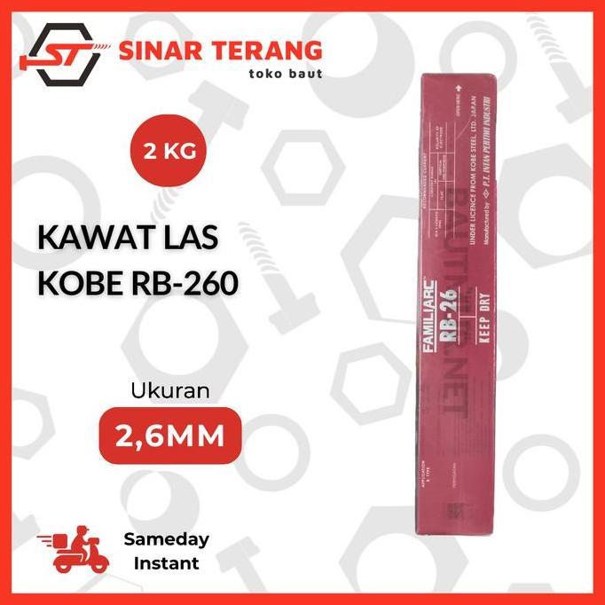 (5KG) Kawat Las KOBE STEEL RB-260 2.6mm / Welding Electrode