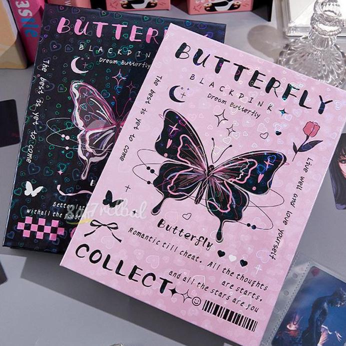 Ziplock Binder A5 Ziplock Binder A6 Cardbag Binder Cover Binder A5 6 Rings Butterfly Album Kpop Hard