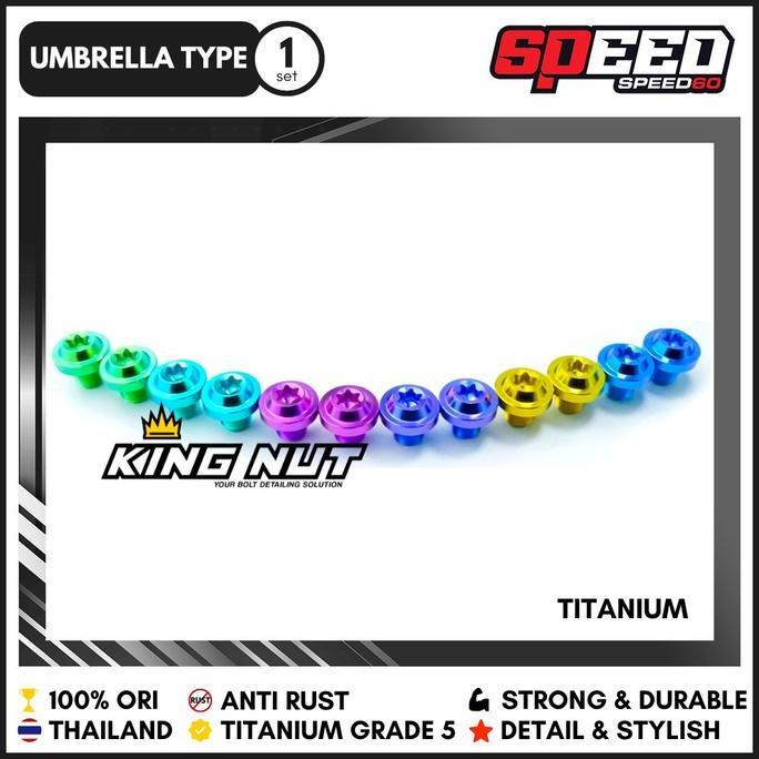 Titanium Probolt Baut Tutup Spion Master rem Variasi RCB KTC Grade 5