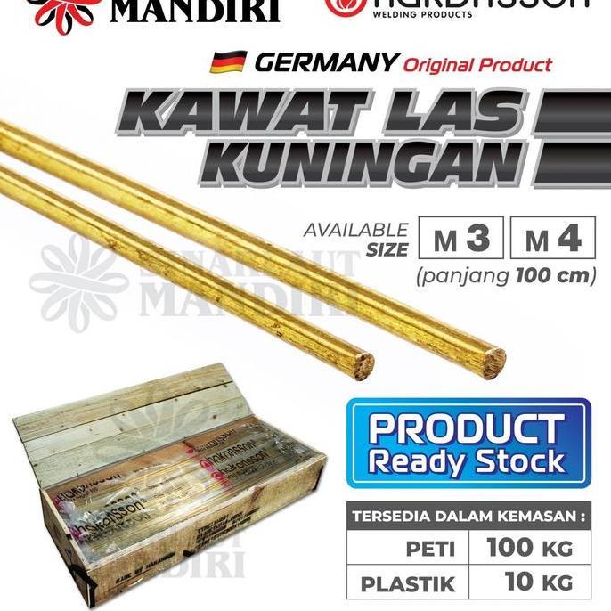 Kawat Las Kuningan HAKANSSON 4MM / Per 1 Batang