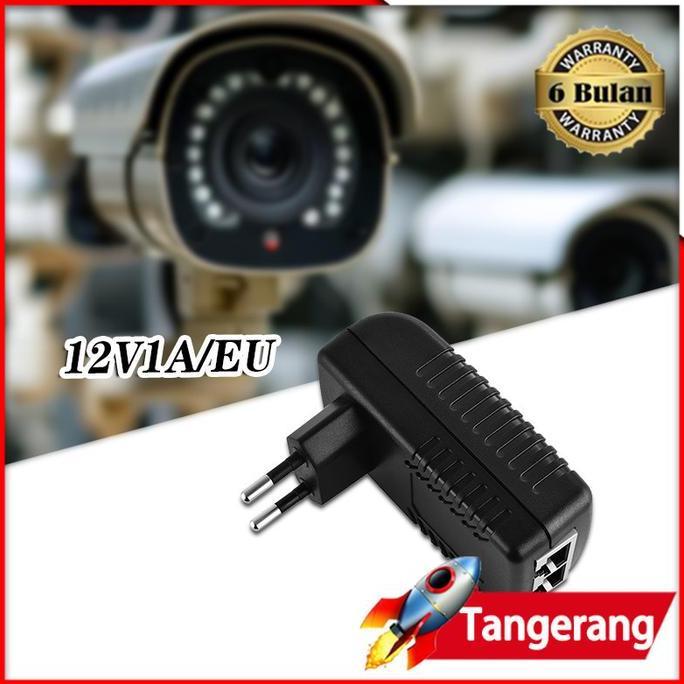 CHONELIO Adaptor POE LAN Injector DC 12V 1A 2A EU Plug Untuk Htb Netlink Totolink Tplink Media Conve